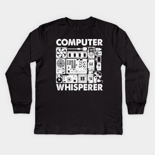 Computer Whisperer - Tech Support Nerds Geeks Kids Long Sleeve T-Shirt